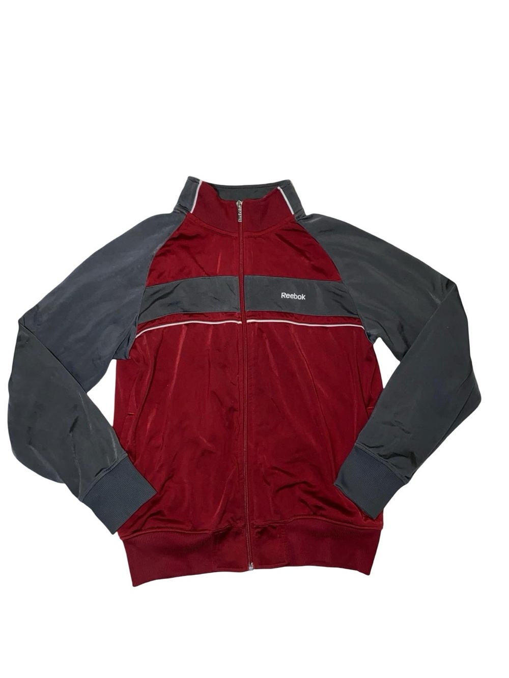 Reebok Track Jacket Full Zip Colorblock Y2K Retro Streetwear Athleisure